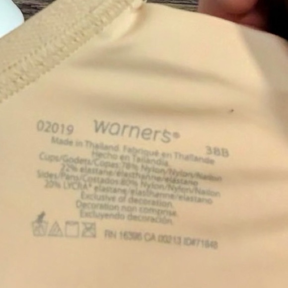 Warner's Beige Lift Bra with Floral Design - Picture 5 of 6